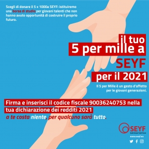 Il tuo 5 per 1000 a SEYF per il 2021